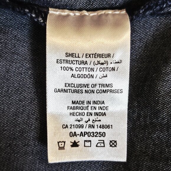 ARDENE Blue Strapless Padded Bust Denim Mini Dress Size Medium - Picture 7 of 8